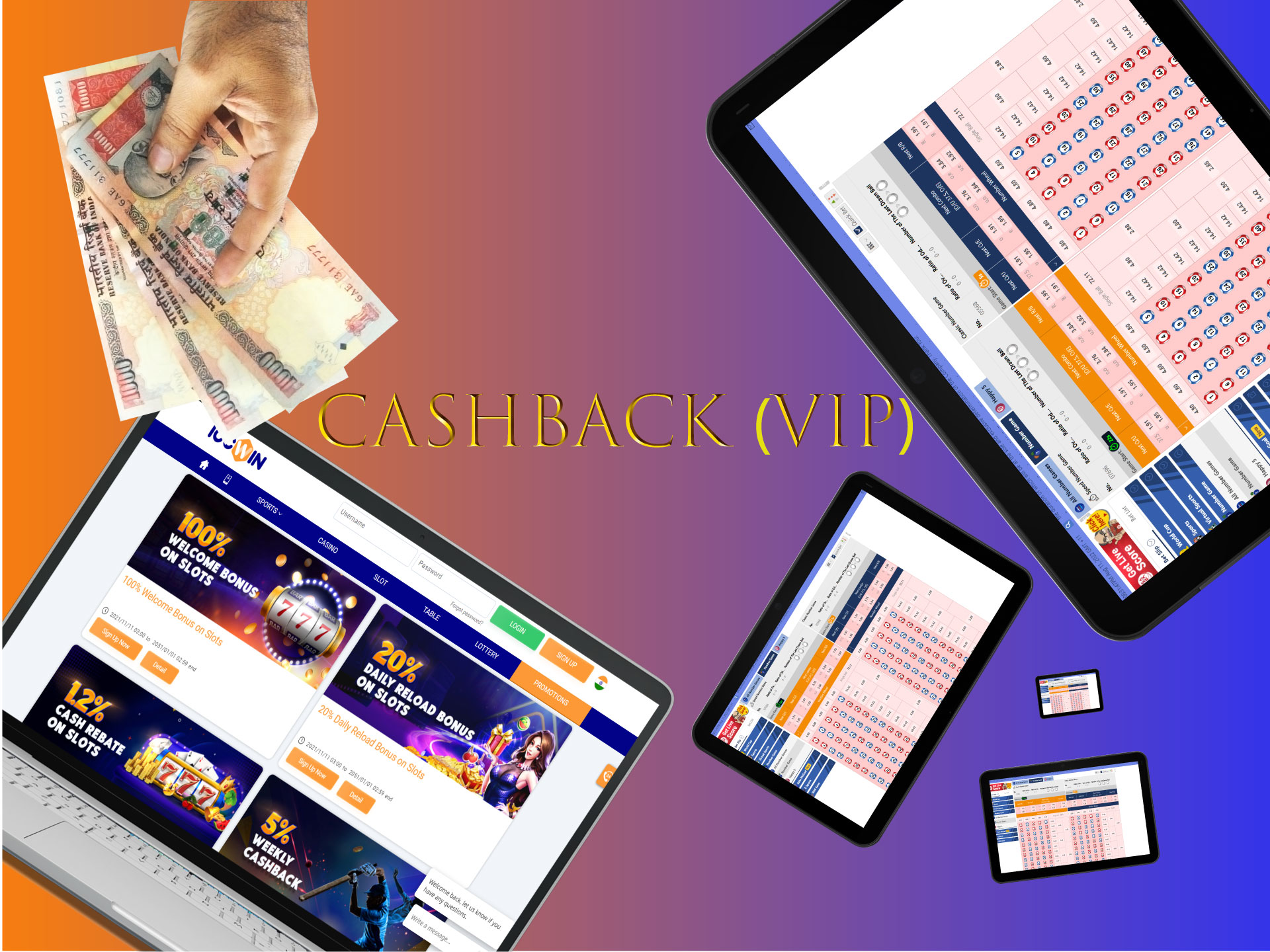 Join the VIP program and get a cahback.
