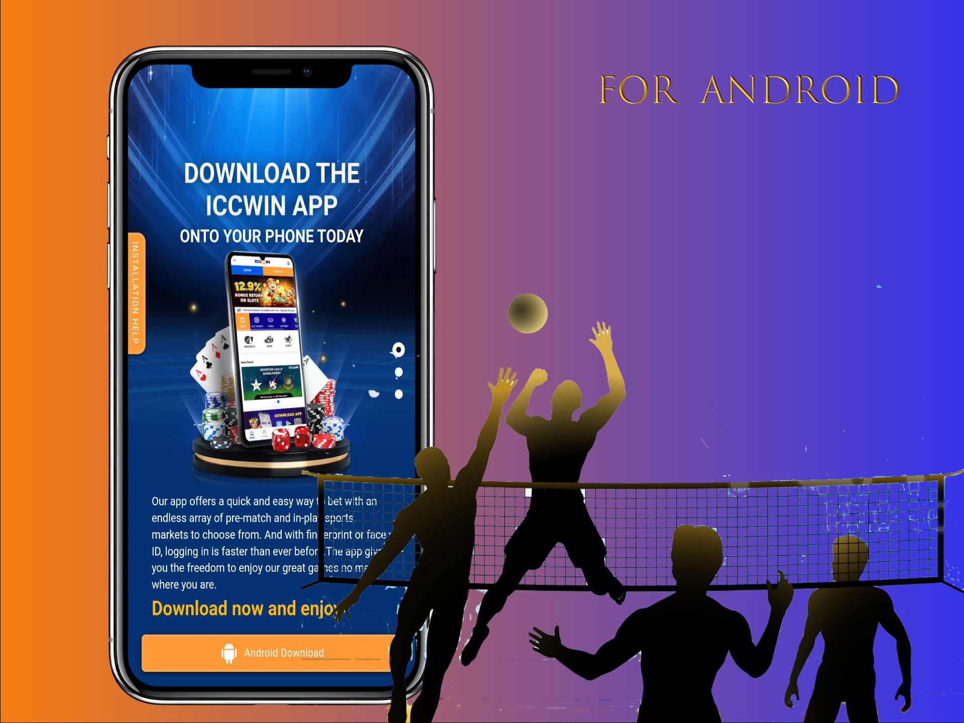 You can download the mobile app on your Android smartphone or a tablet.