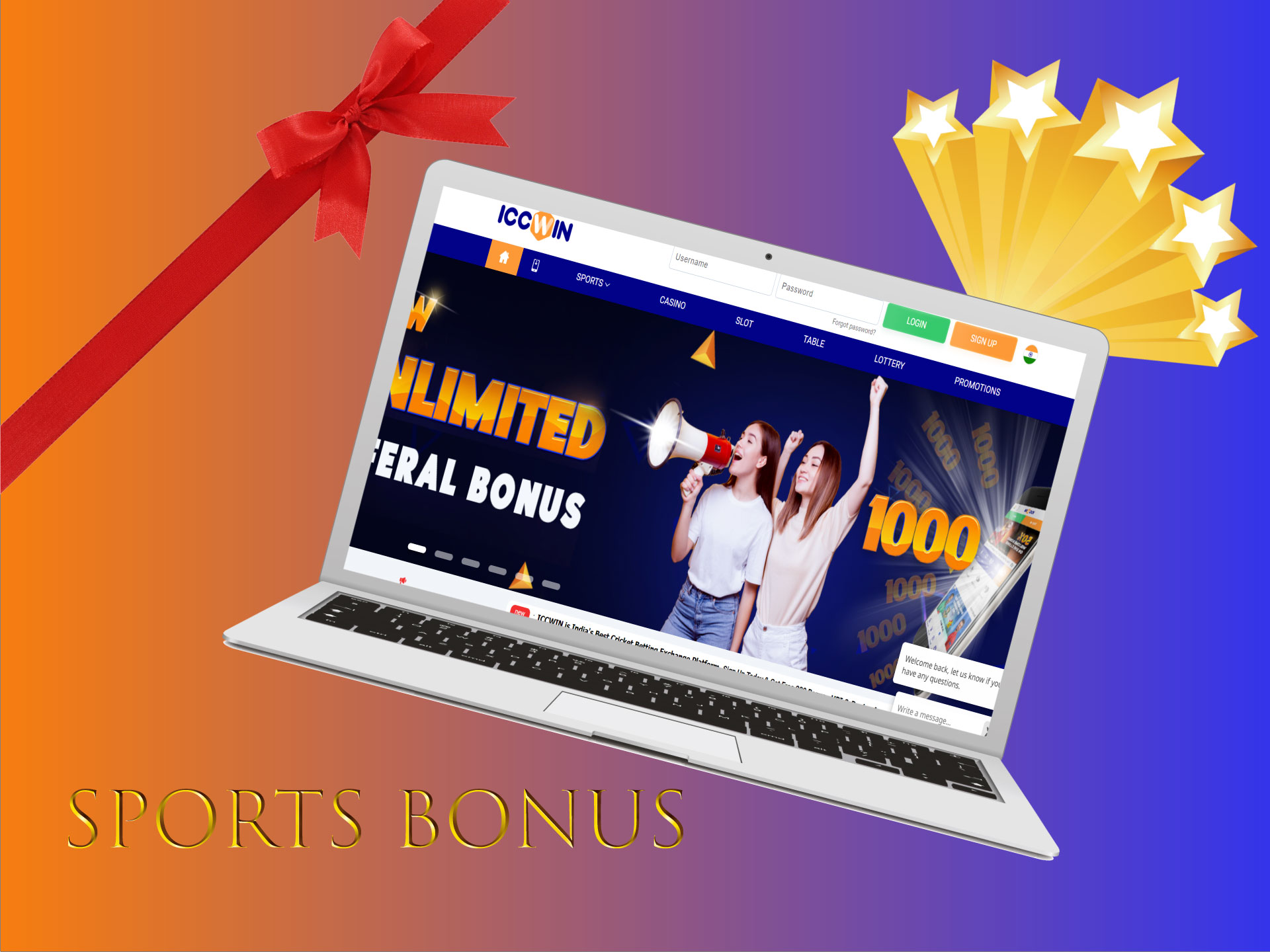 Get a welcome bonus on sports right after the first deposit.