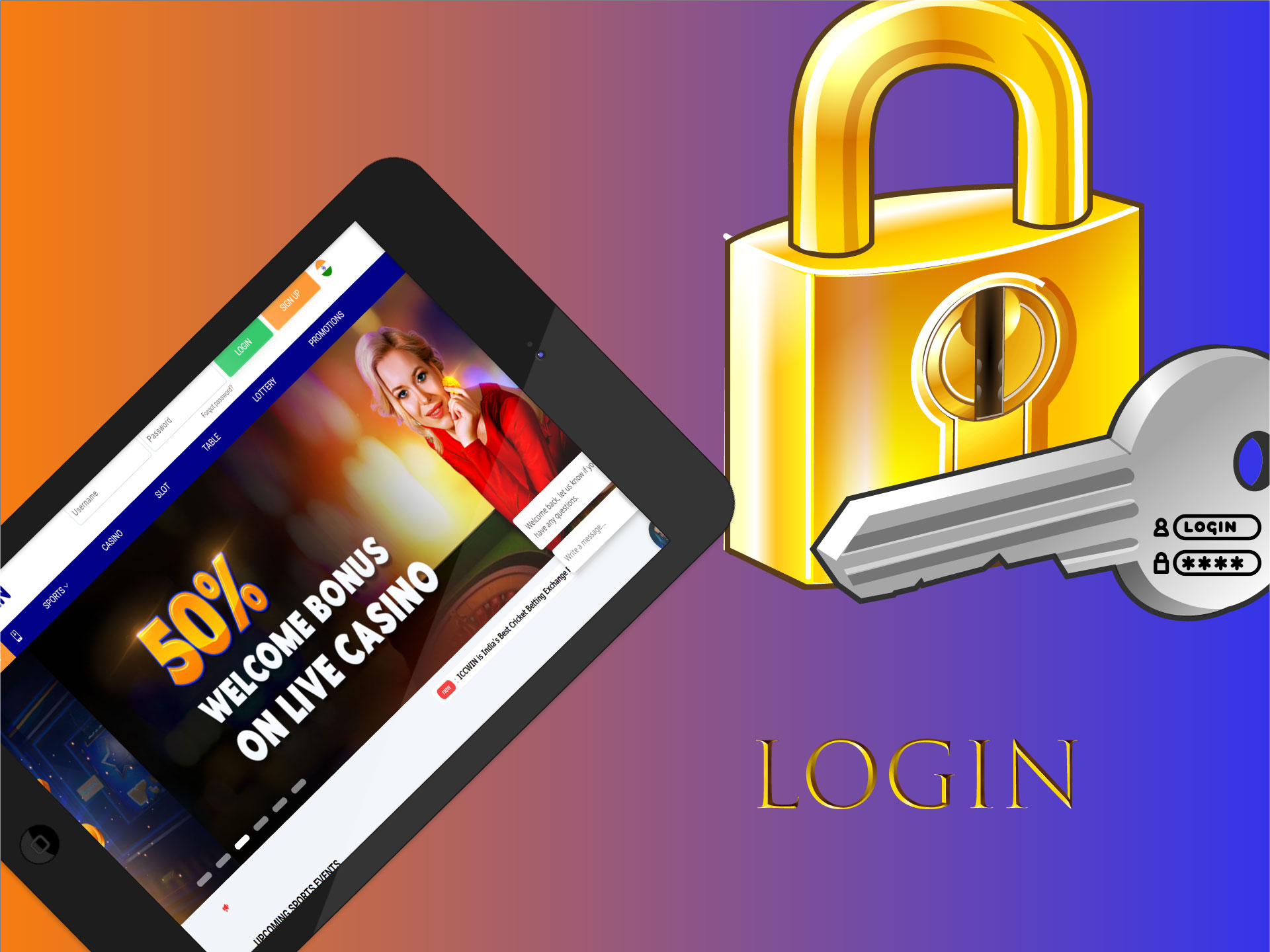 Use your username and password to log in to ICCWIN.