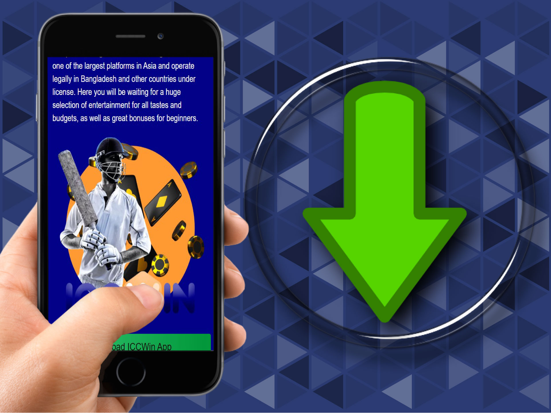 Go to the ICCWIN official website, download the app and then, install it.