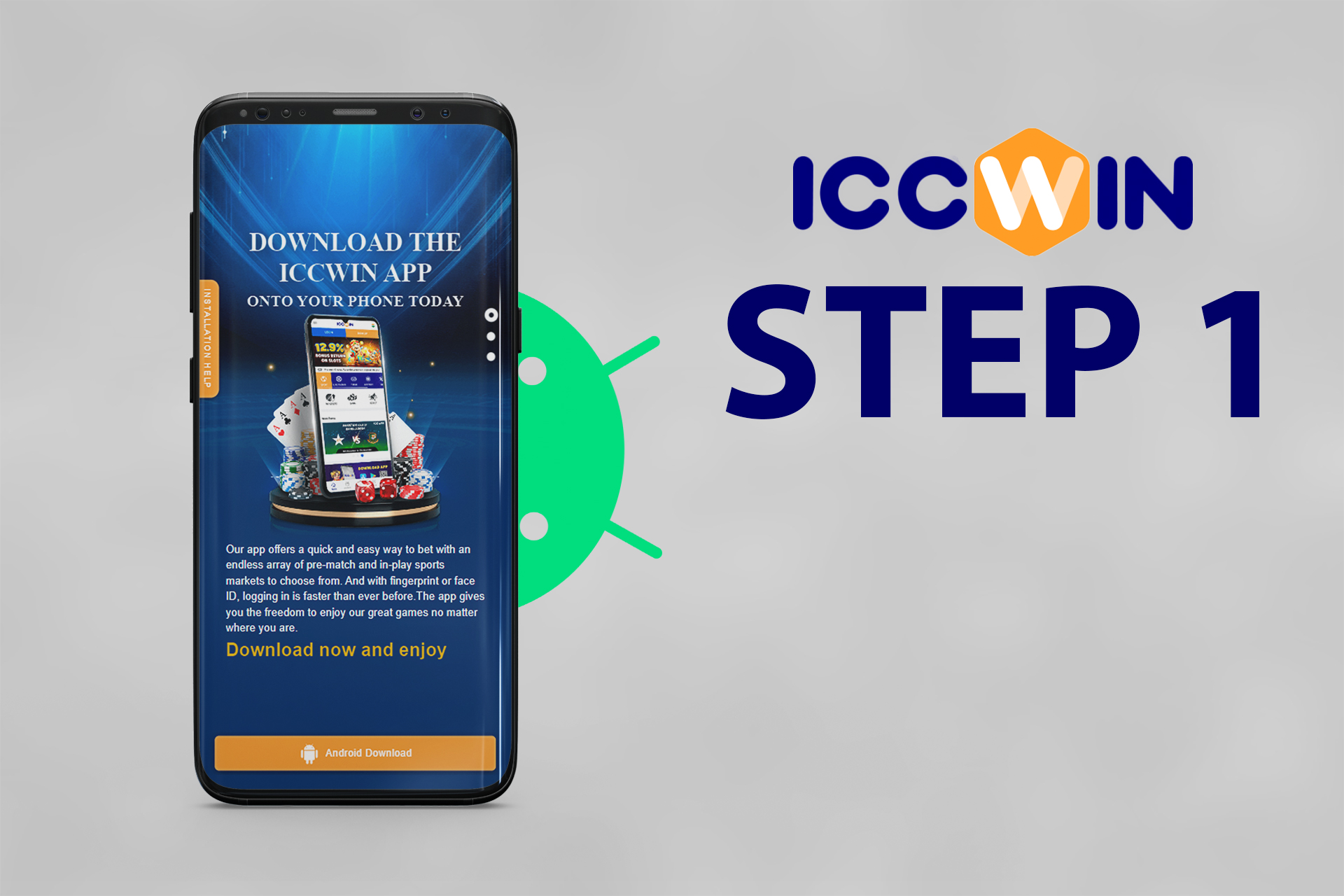 Download the app from the ICCWIN official website.
