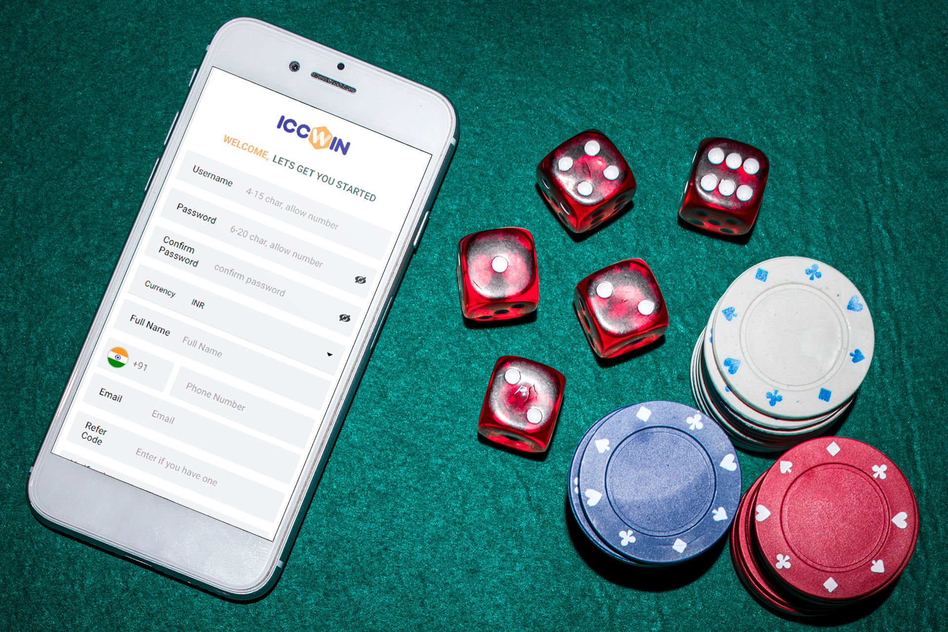 Sign up for the ICCWIN online casino.
