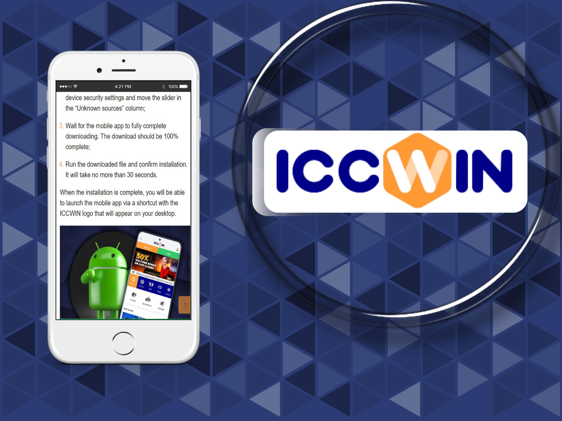 The ICCWIN app has all the same functionality as the browser version does.