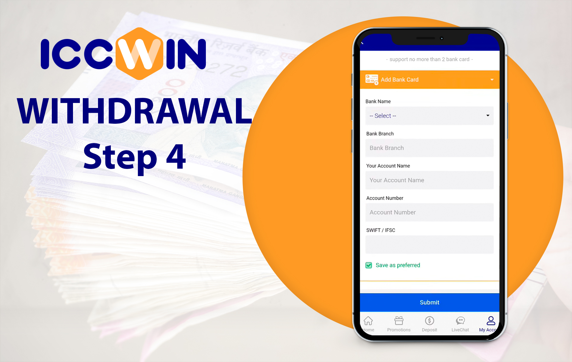 Finish the wothdrawal process.
